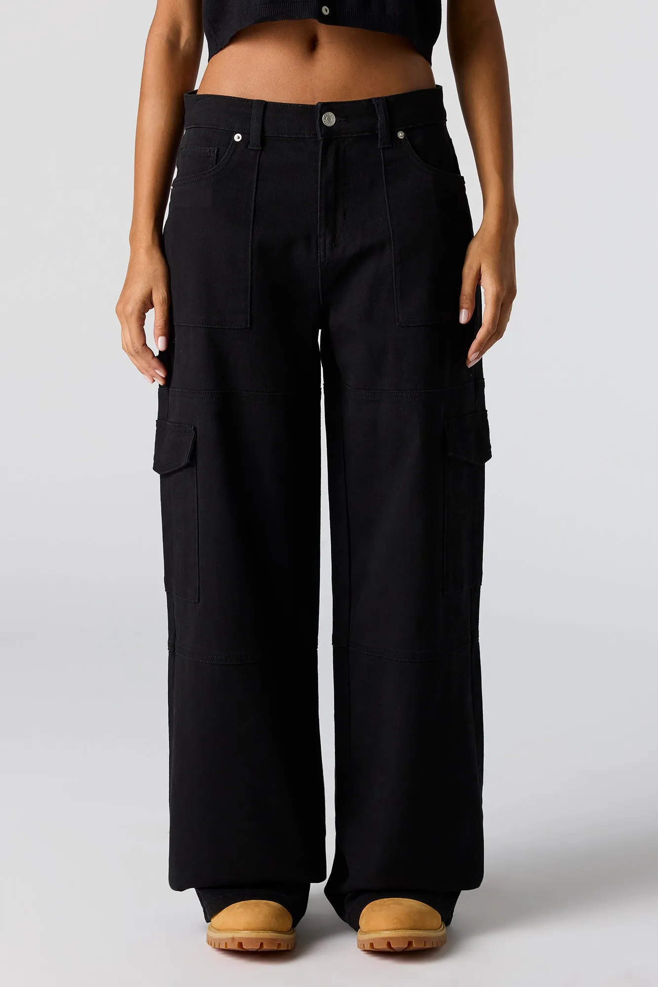 Low Rise Baggy Denim Cargo Pant sold by Urban Planet product image thumbnail 5