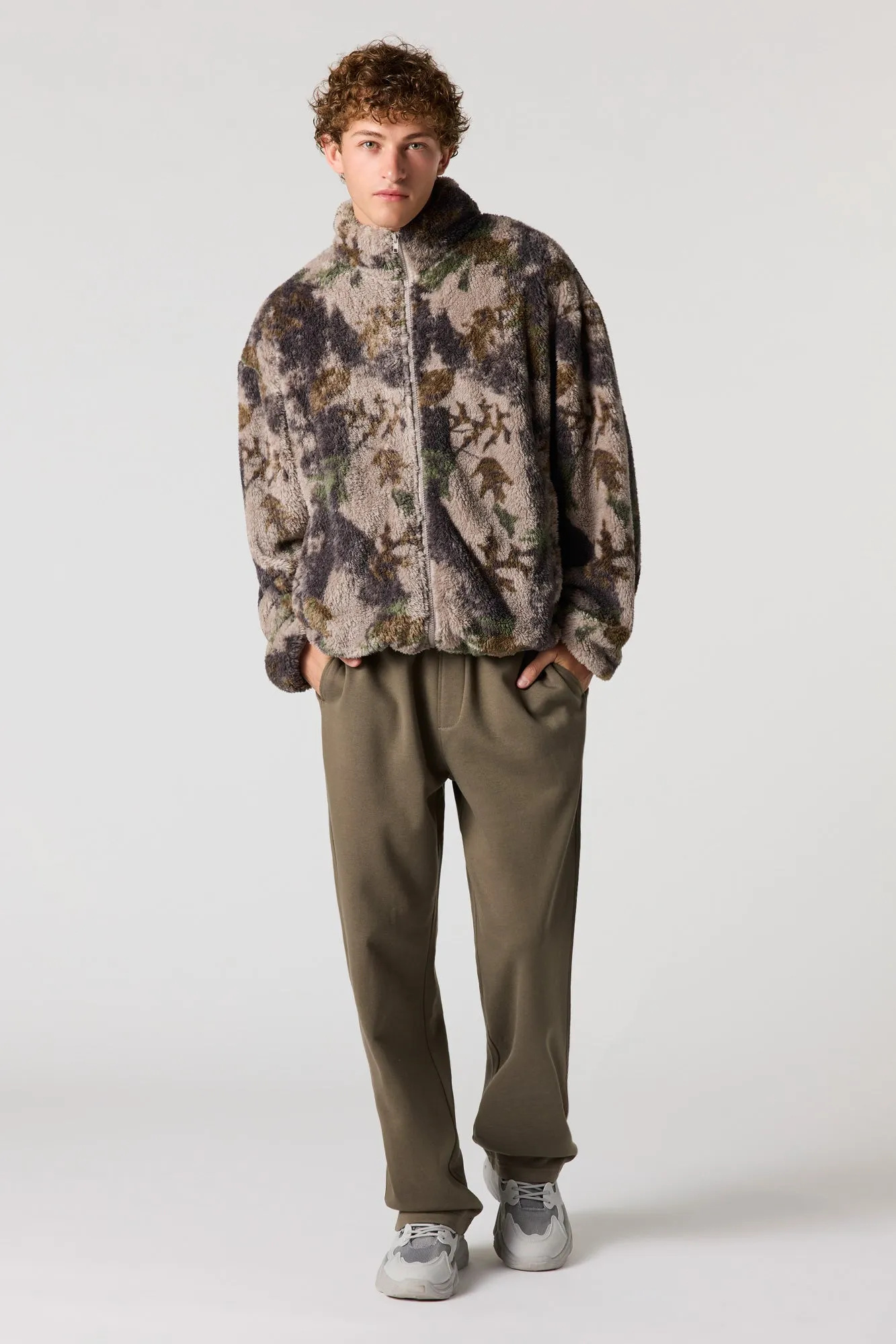 Sherpa Oversized Zip-Up Jacket sold by Urban Planet product image thumbnail 3