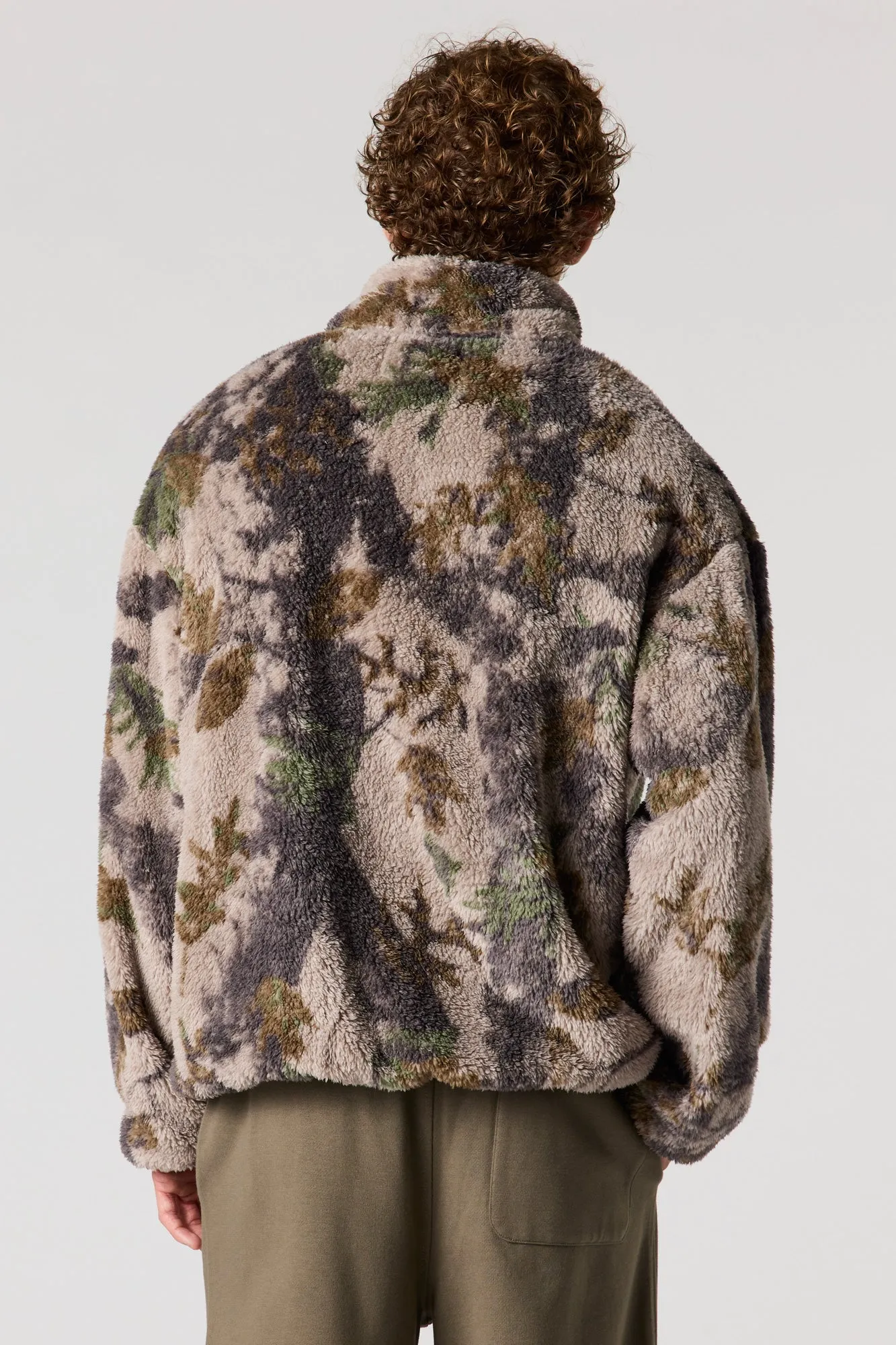 Sherpa Oversized Zip-Up Jacket sold by Urban Planet product image thumbnail 2