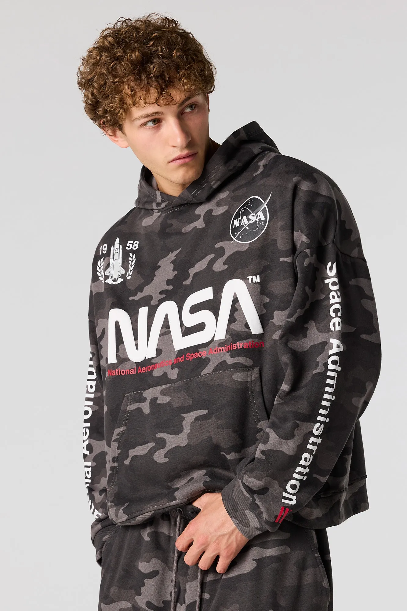 NASA Graphic Fleece Hoodie sold by Urban Planet