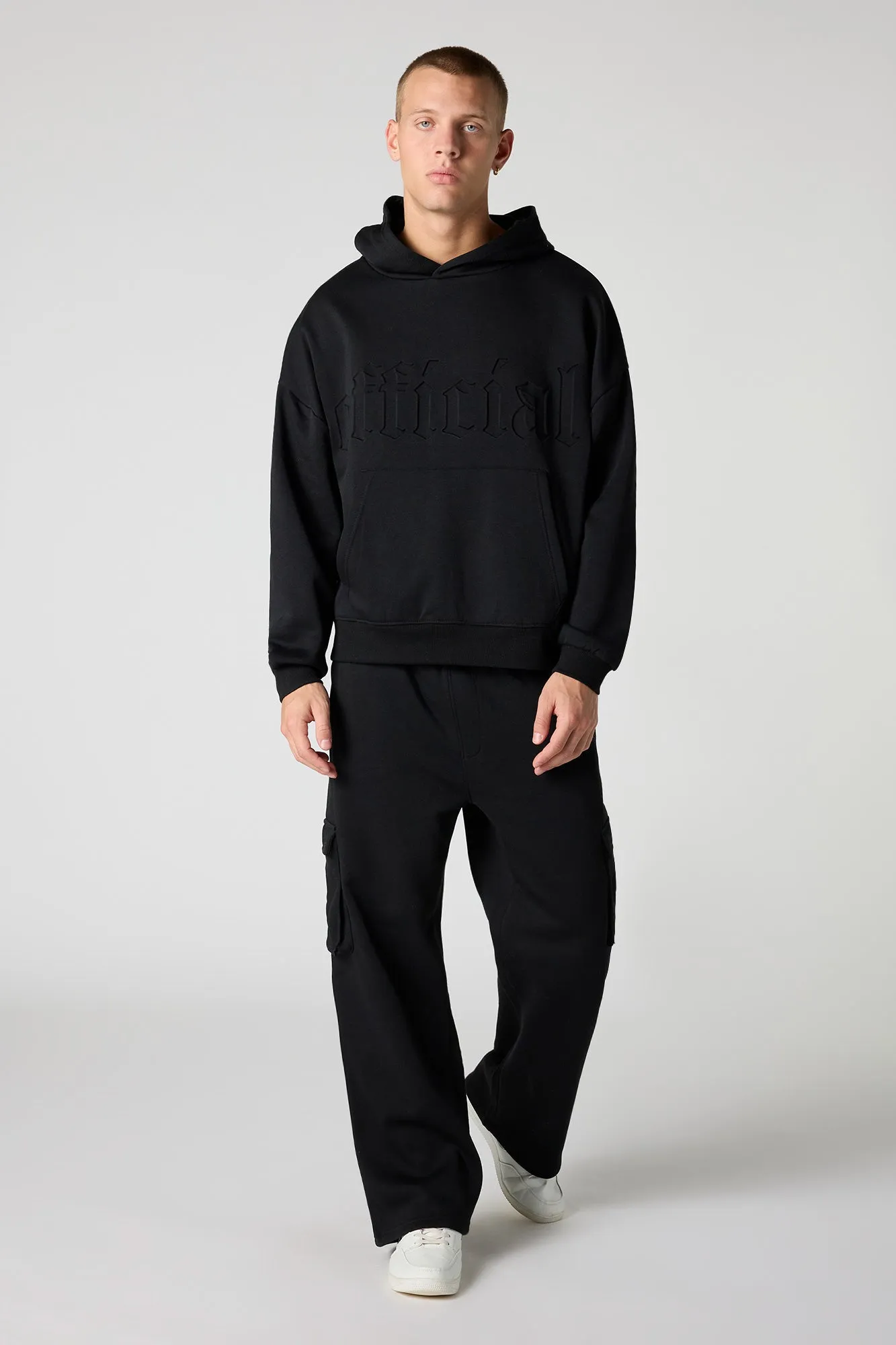 Official Embossed Boxy Fleece Hoodie sold by Urban Planet product image thumbnail 5