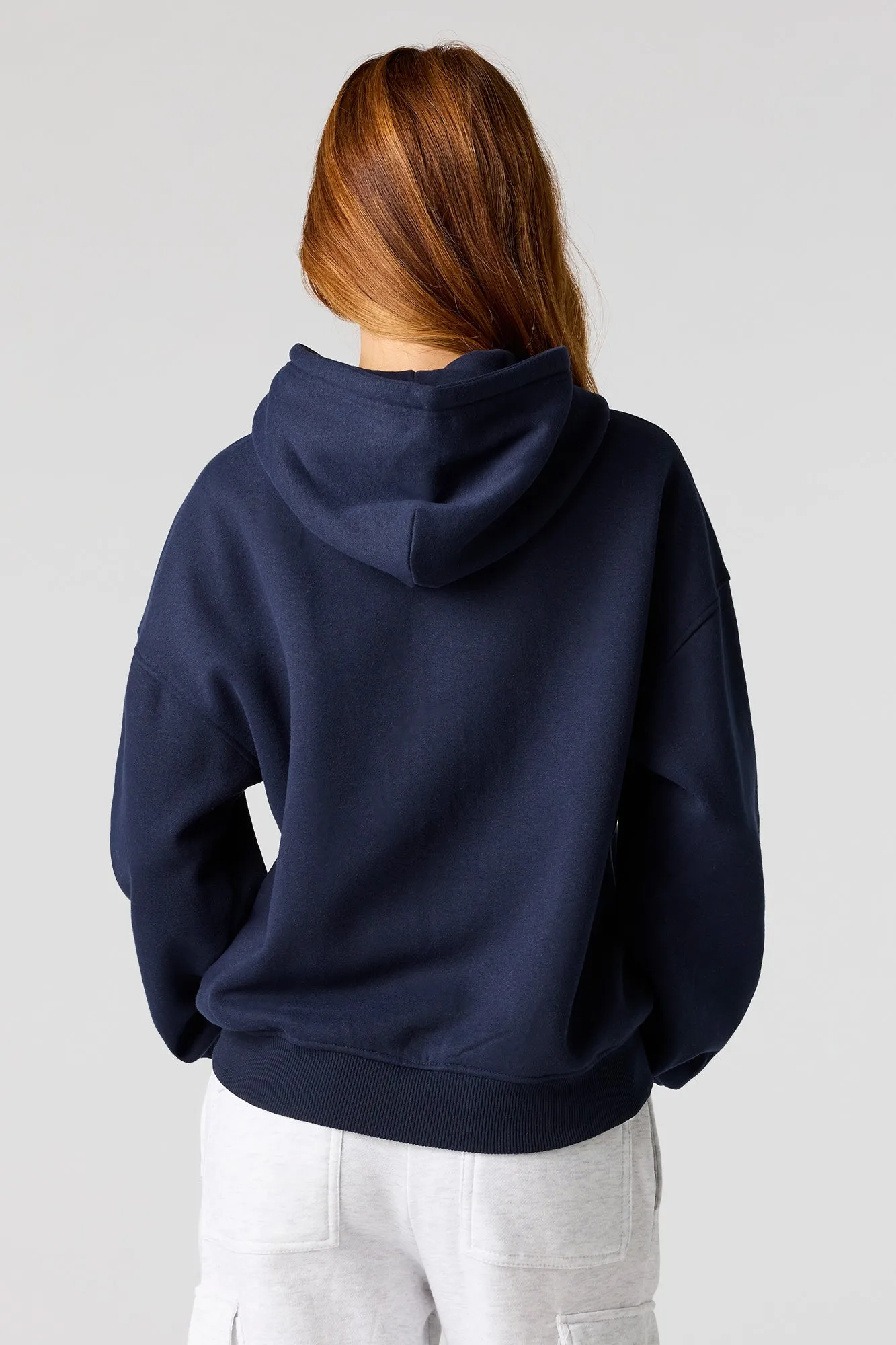 Floral Patch Boxy Zip-Up Hoodie sold by Urban Planet product image thumbnail 2