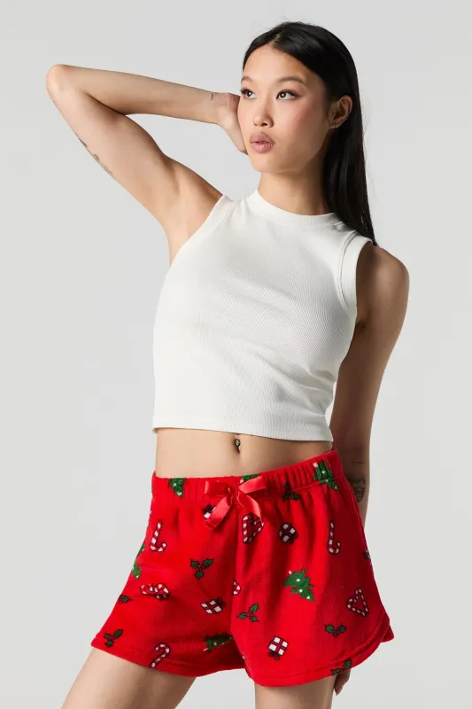 Christmas Plush Pajama Short sold by Urban Planet