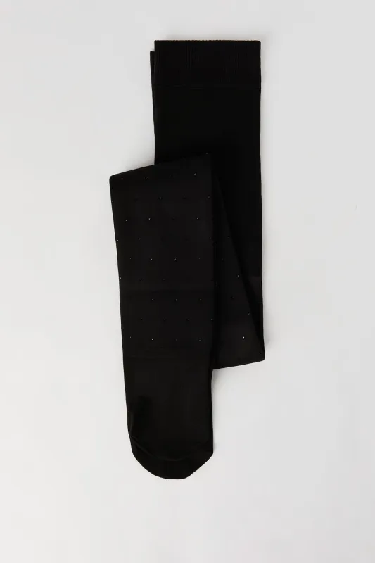 Rhinestone Faux Fur Lined Tights sold by Urban Planet