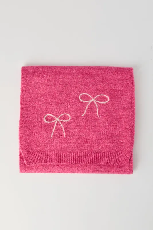 Bow Jacquard Knit Scarf sold by Urban Planet