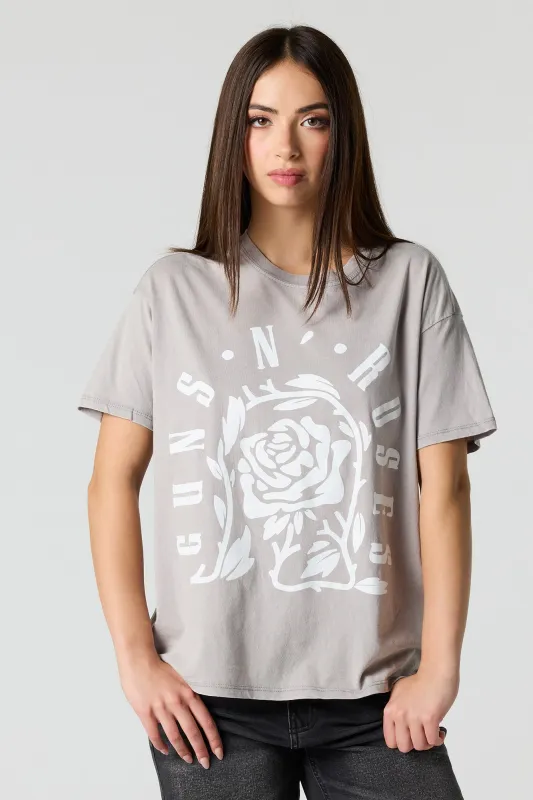 Guns N Roses Graphic Boyfriend T-Shirt sold by Urban Planet