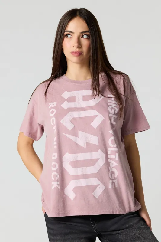 AC/DC Graphic Boyfriend T-Shirt sold by Urban Planet