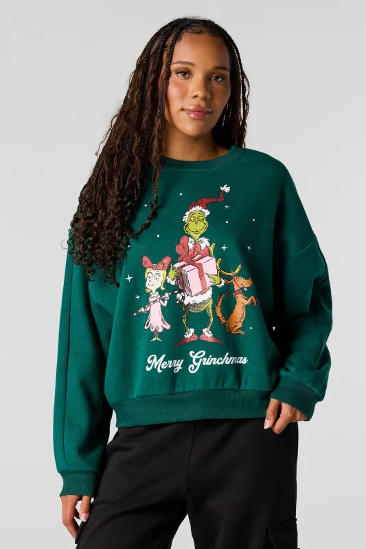 Grinch Christmas Graphic Fleece Sweatshirt sold by Urban Planet