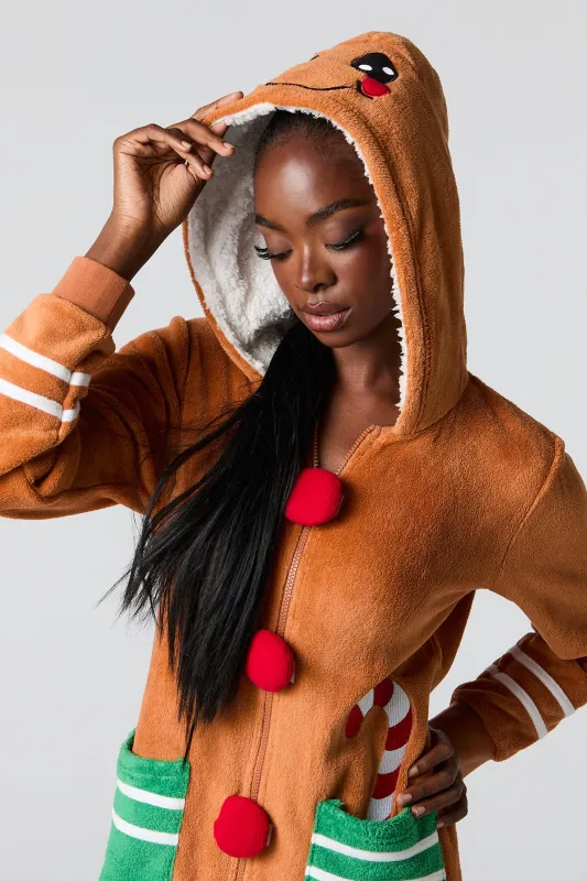 3D Gingerbread Plush Onesie sold by Urban Planet