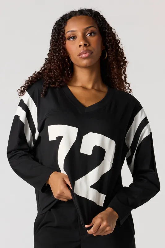 Numbered Graphic Long Sleeve Jersey sold by Urban Planet