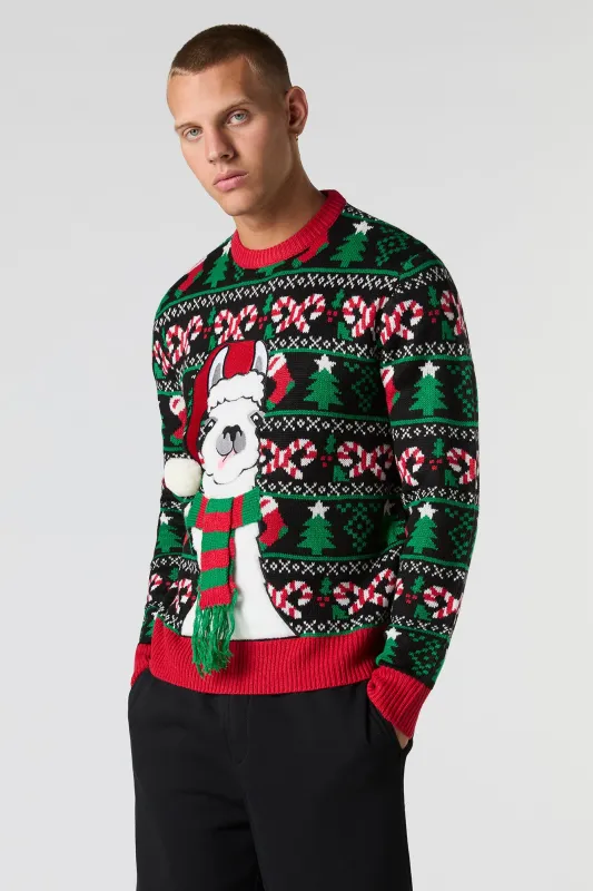 Furry Llama Christmas Sweater sold by Urban Planet