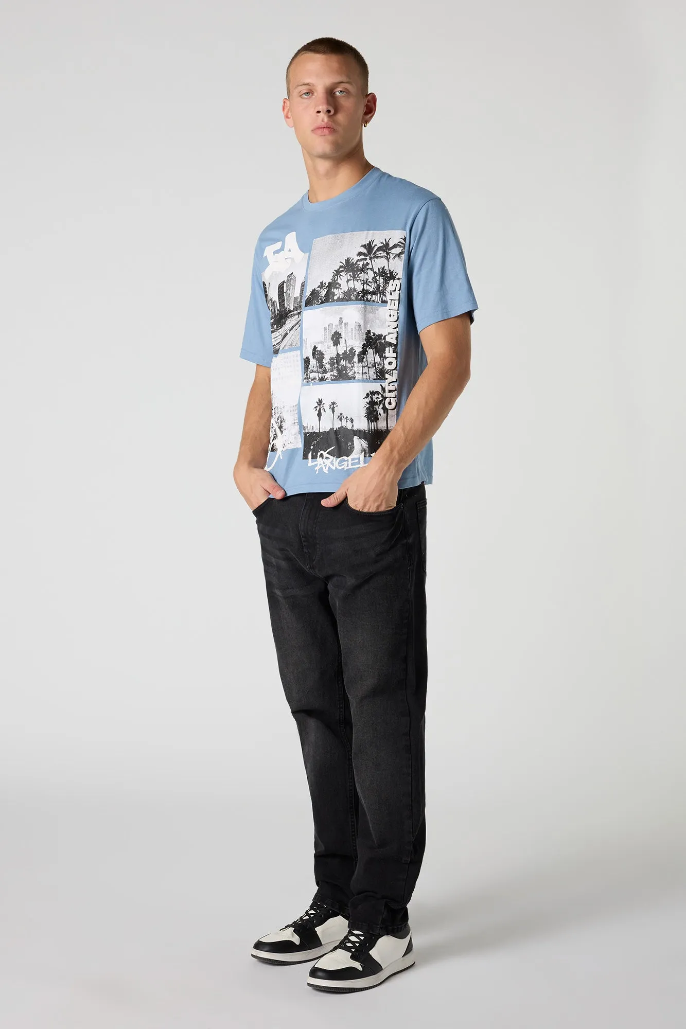 LA Puff Print Relaxed T-Shirt sold by Urban Planet product image thumbnail 3