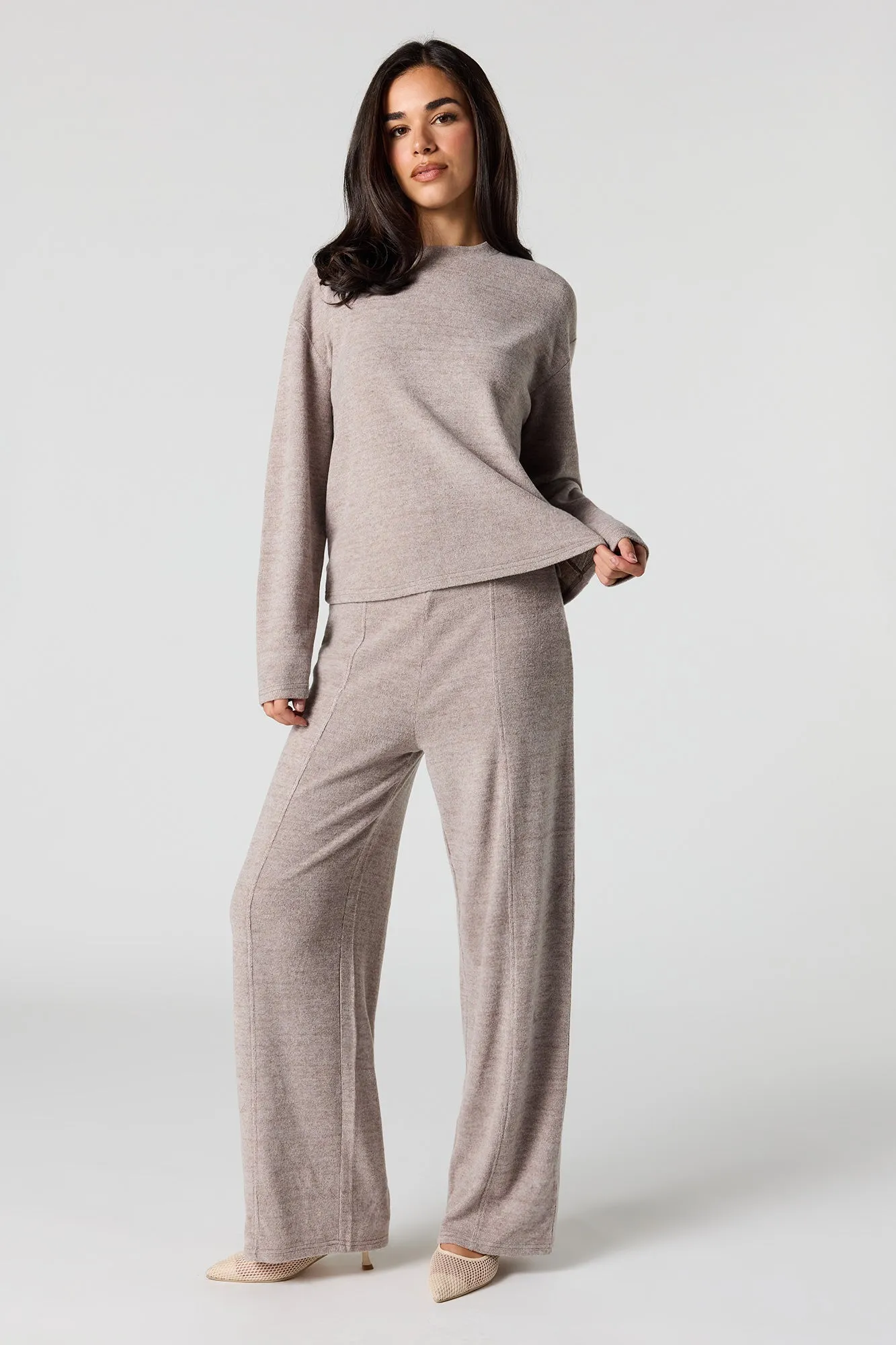 Soft Knit Wide Leg Pant sold by Urban Planet