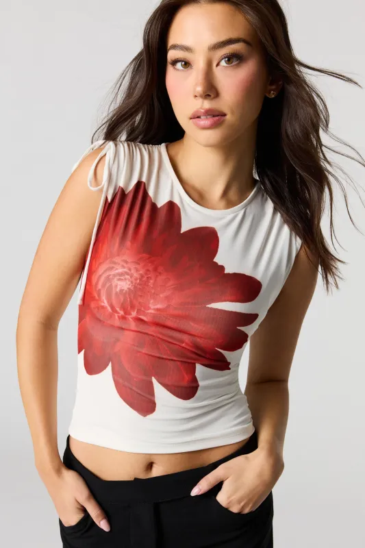 Mesh Cinched Tie Tank sold by Urban Planet