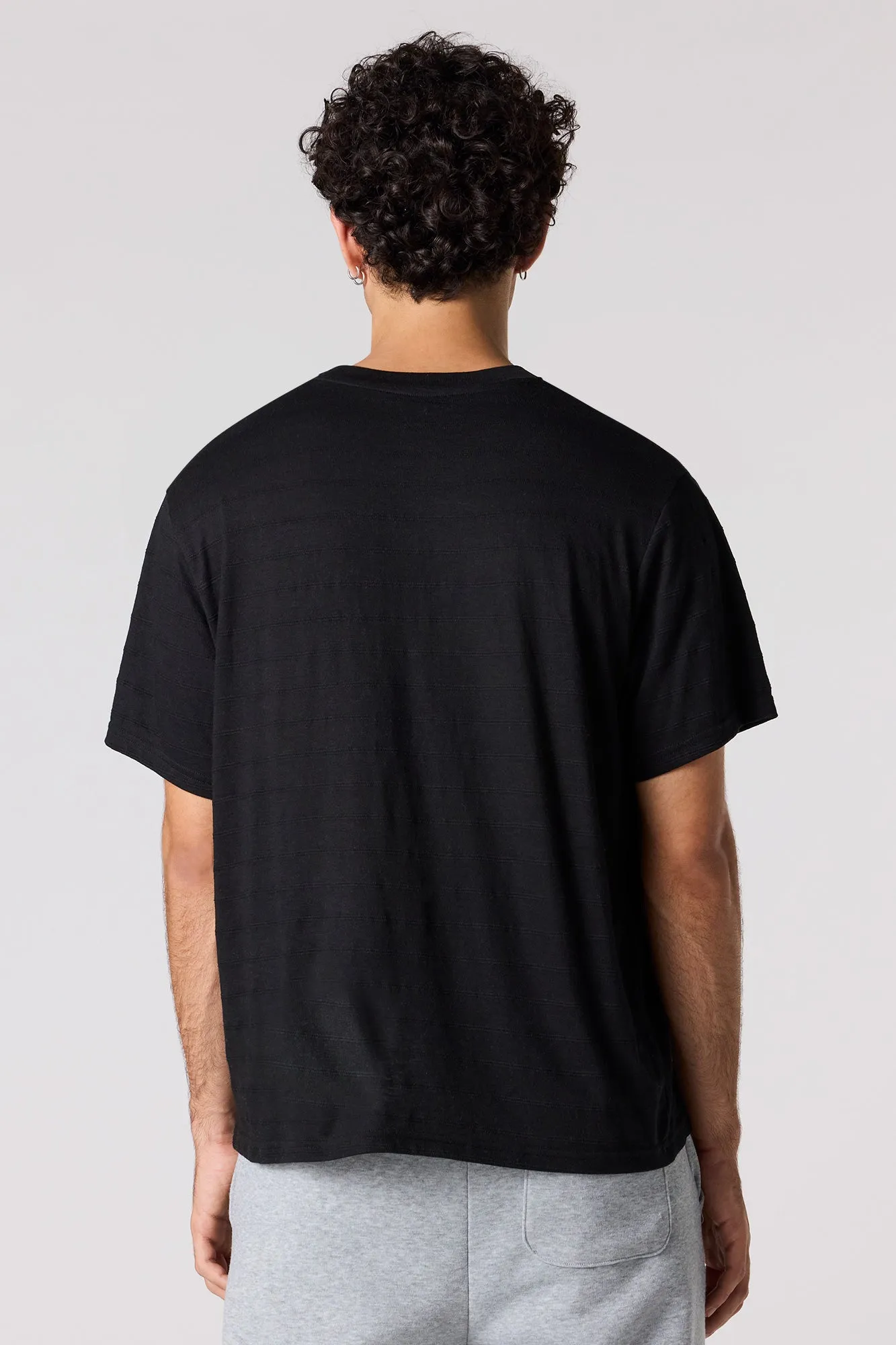 Textured Stripe T-Shirt sold by Urban Planet product image thumbnail 5