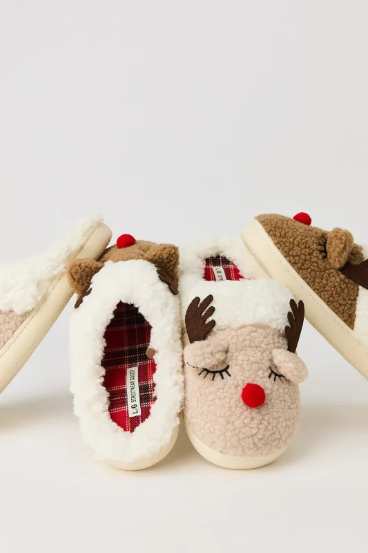 3D Rudolph Christmas Slippers sold by Urban Planet
