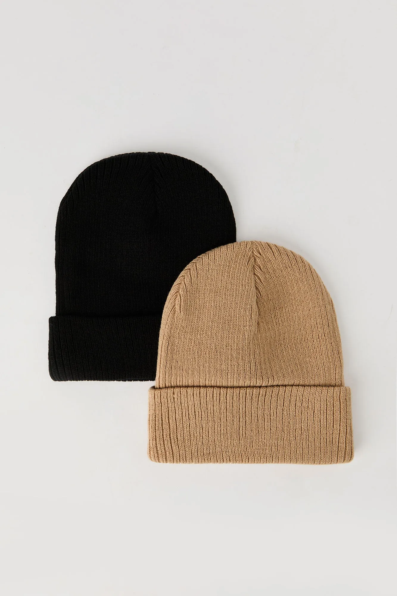 Ribbed Knit Beanie (2 Pack) sold by Urban Planet product image thumbnail 4