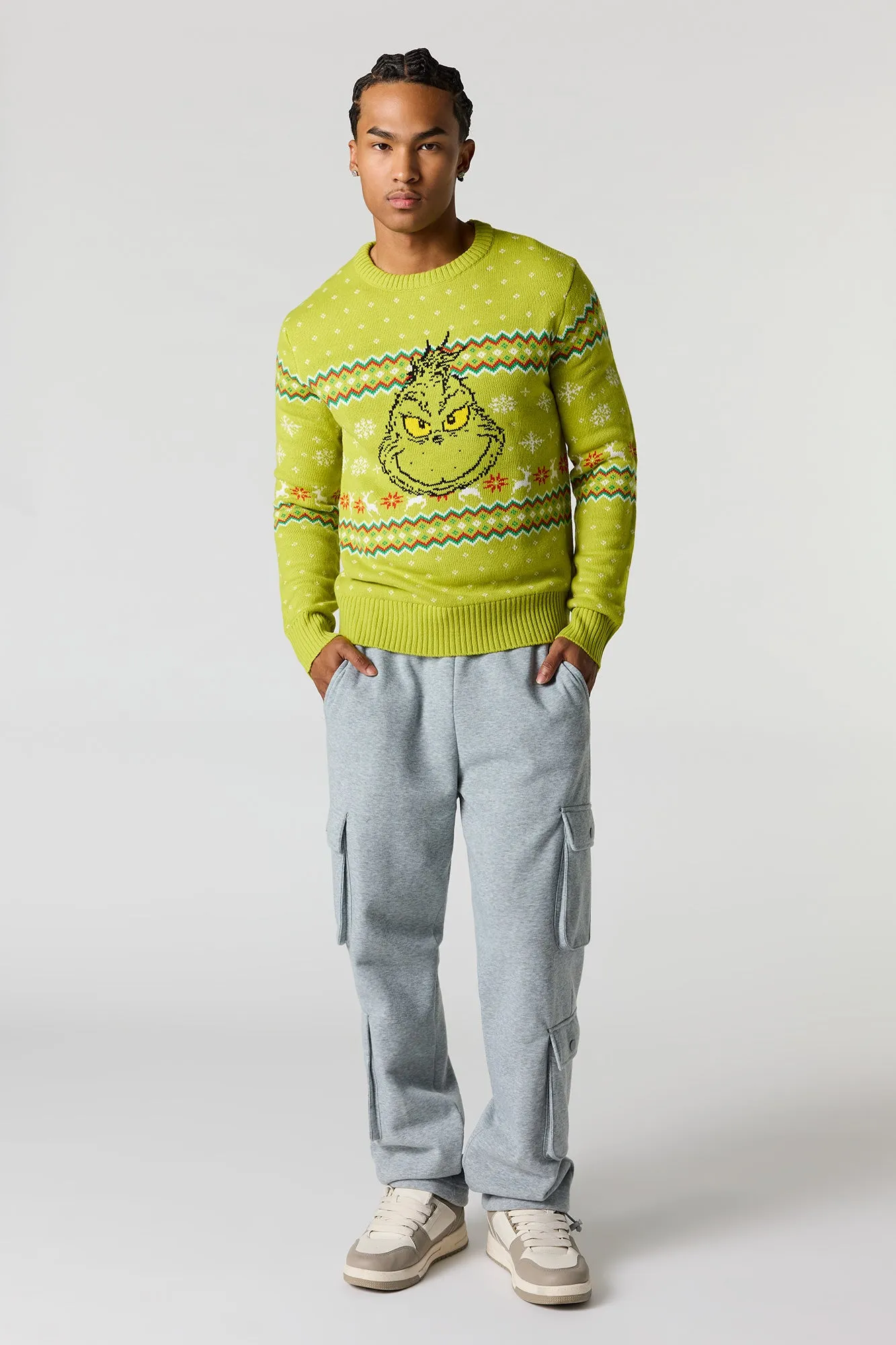 The Grinch Jacquard Knit Christmas Sweater sold by Urban Planet product image thumbnail 3