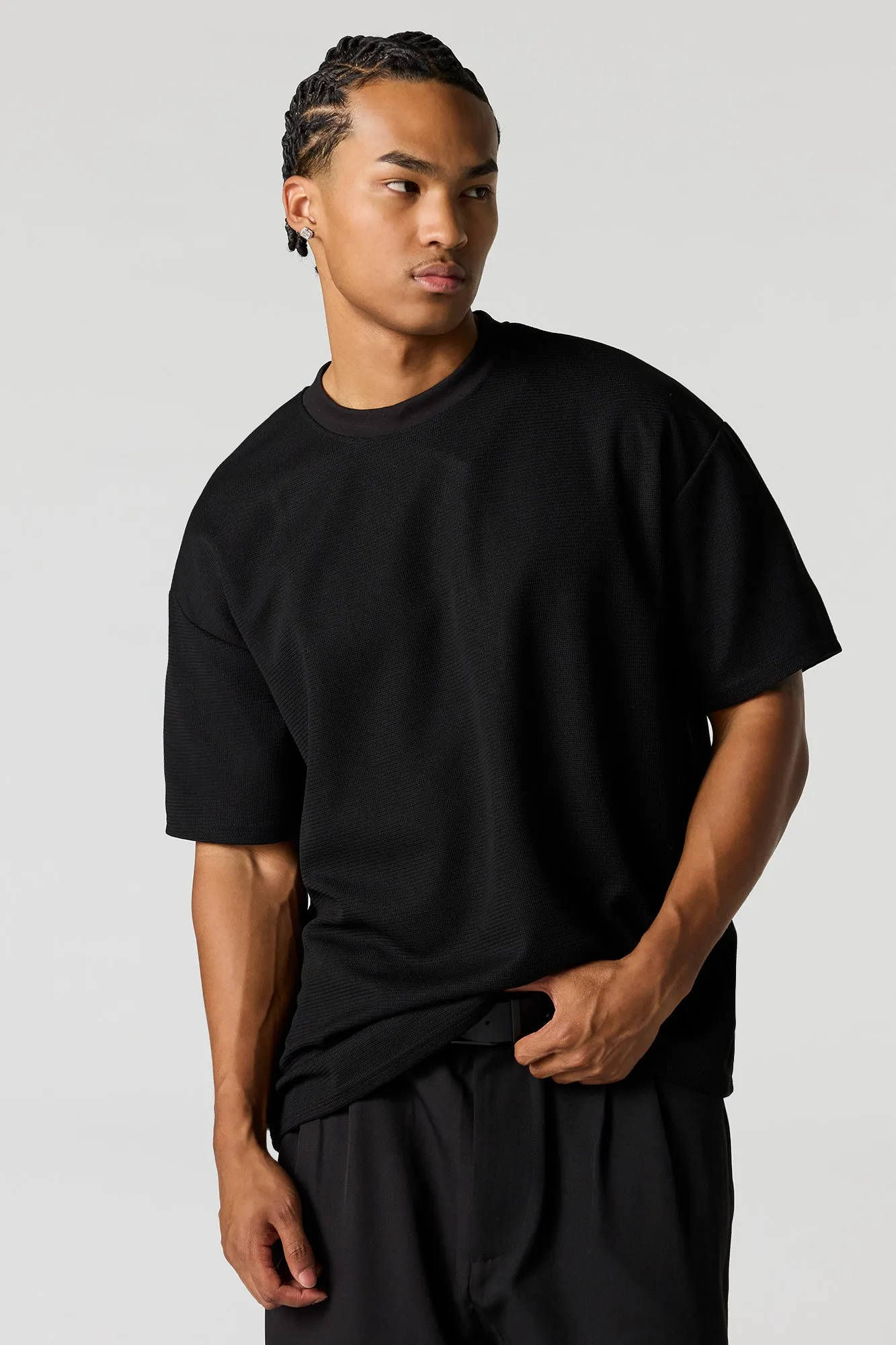 Textured Relaxed T-Shirt sold by Urban Planet product image thumbnail 4