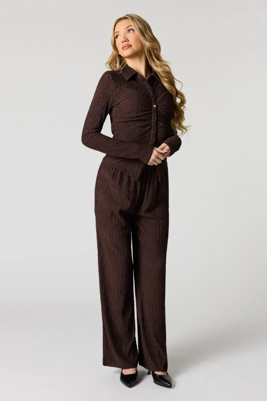 Textured Wide Leg Pant sold by Urban Planet