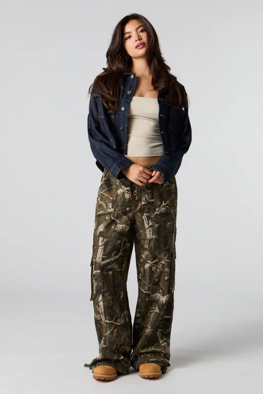 Camo Low Rise Baggy Cargo Pant sold by Urban Planet