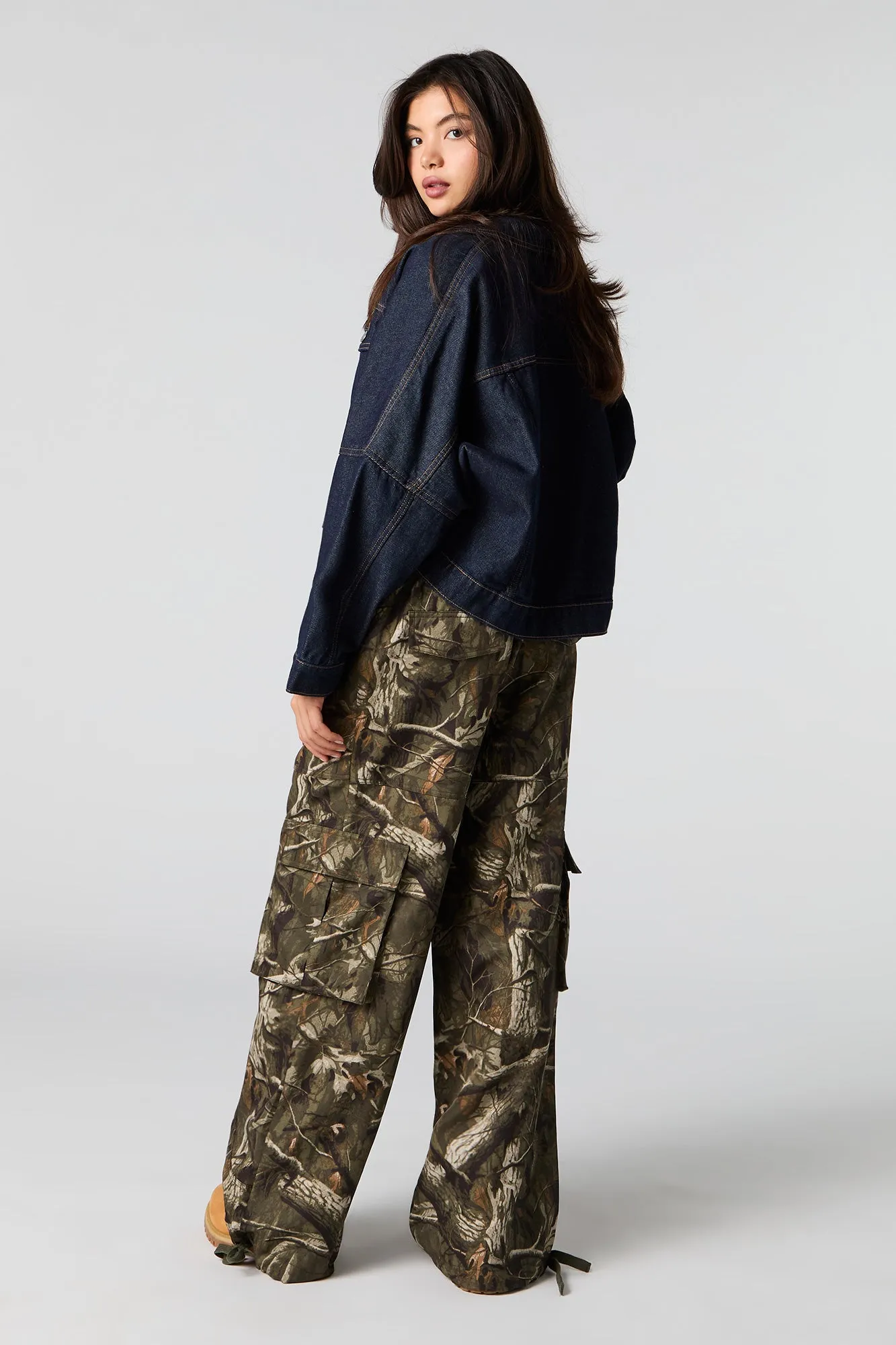 Camo Low Rise Baggy Cargo Pant sold by Urban Planet product image thumbnail 3