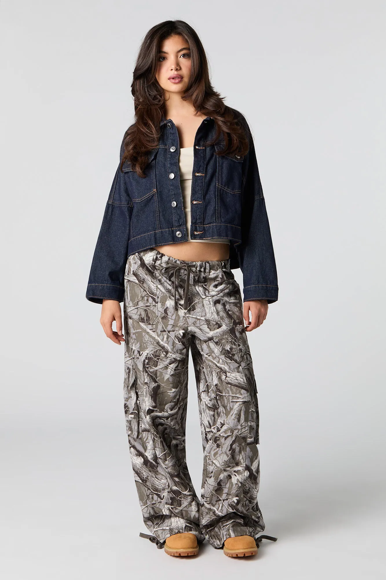 Camo Low Rise Baggy Cargo Pant sold by Urban Planet product image thumbnail 4