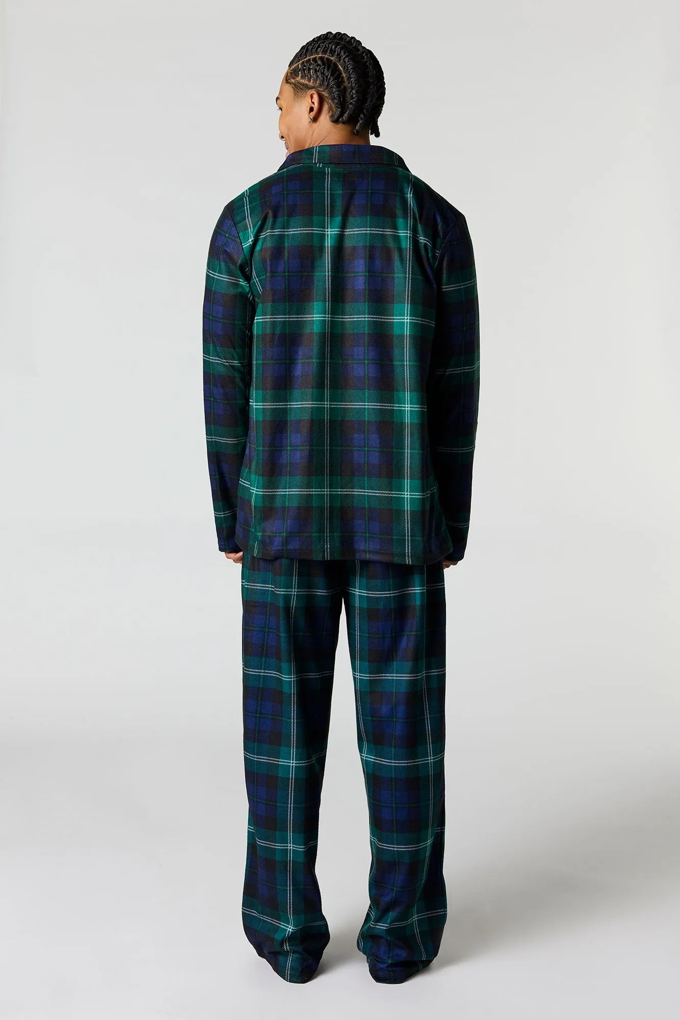 Mens Fammy Jammies Festive Flannel Pajama Set sold by Urban Planet product image thumbnail 4