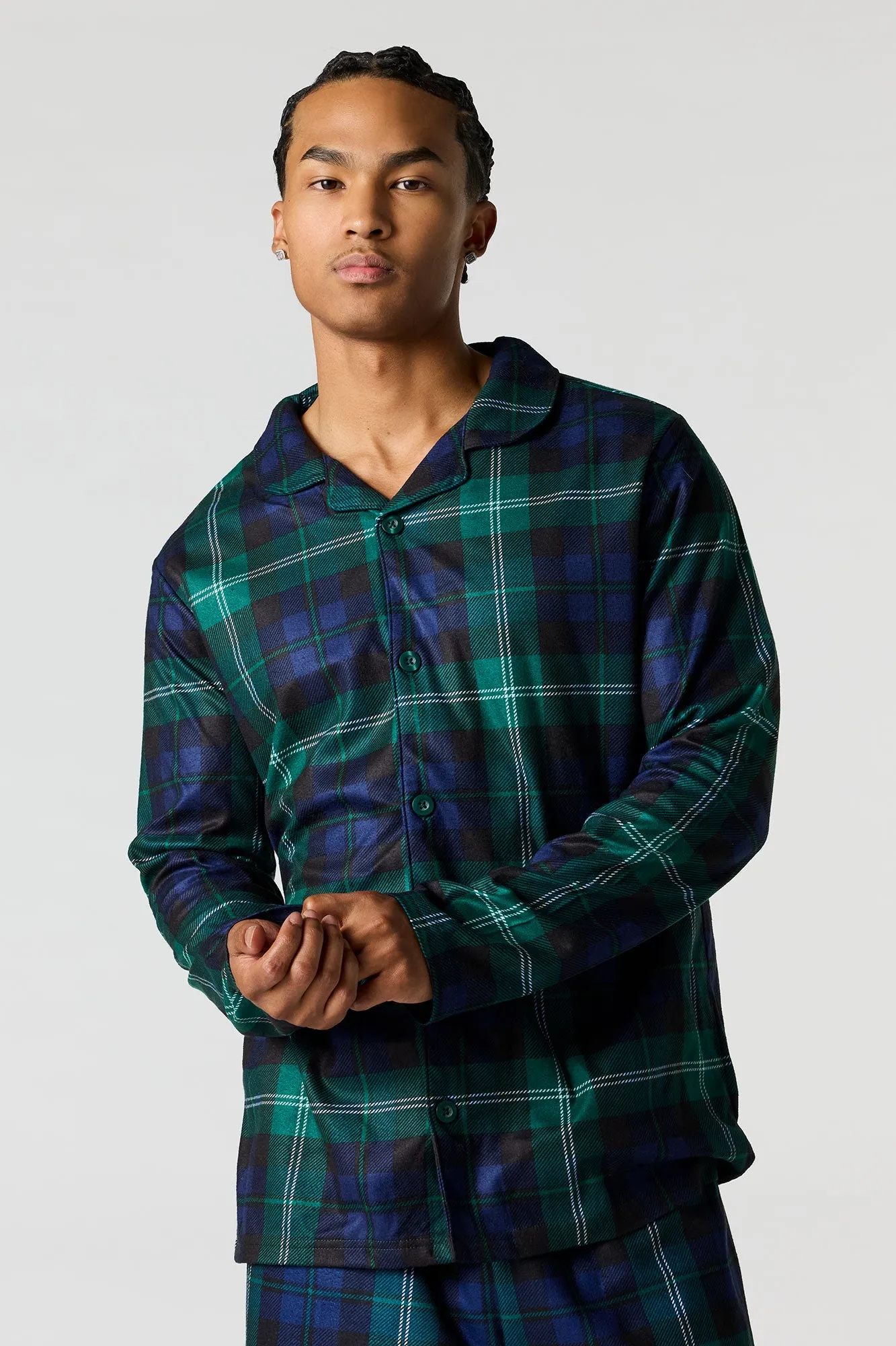 Mens Fammy Jammies Festive Flannel Pajama Set sold by Urban Planet product image thumbnail 2