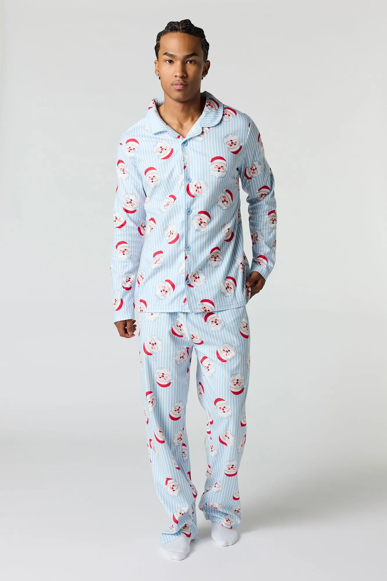 Mens Fammy Jammies Santa Flannel Pajama Set sold by Urban Planet product image thumbnail 5