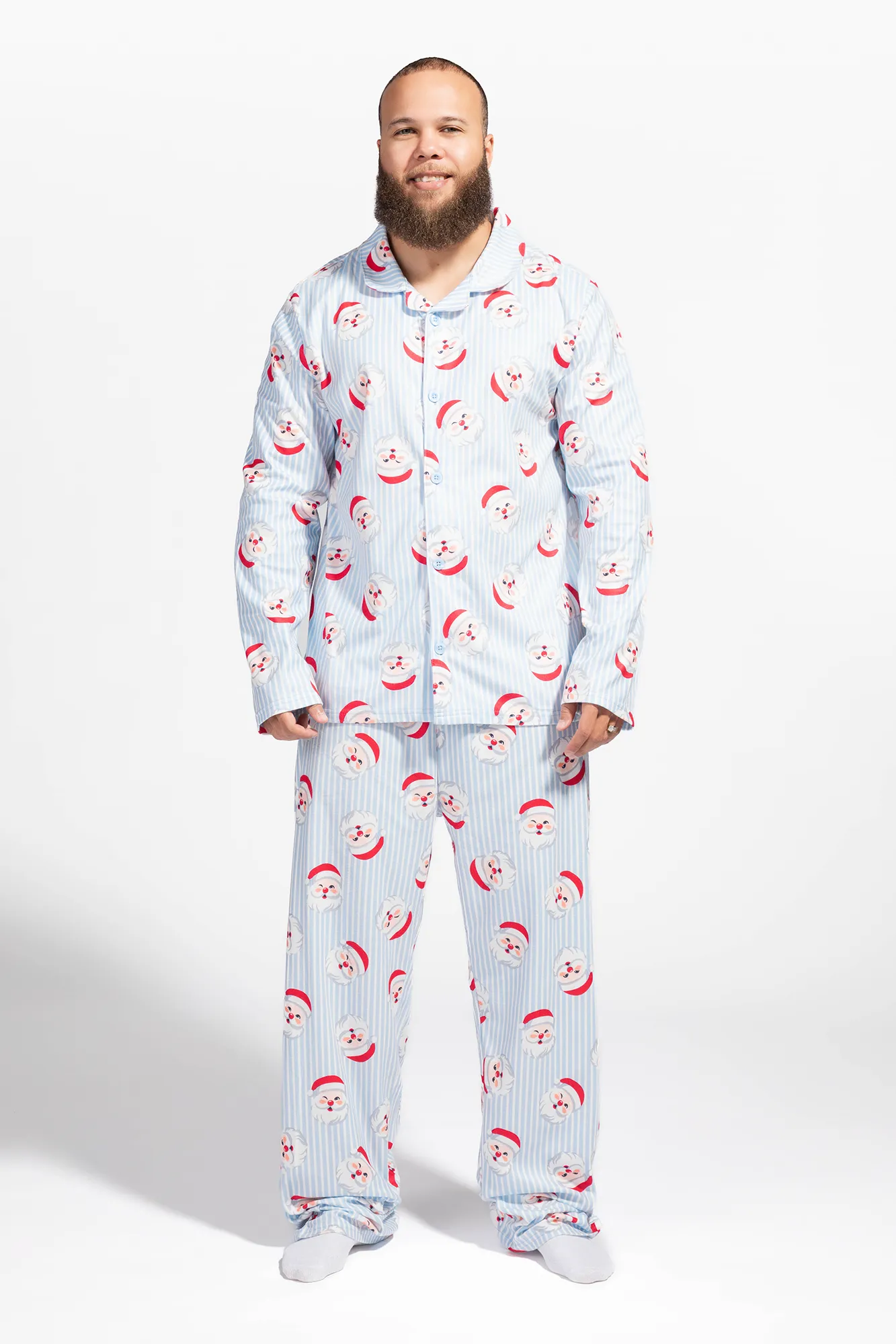 Mens Fammy Jammies Santa Flannel Pajama Set sold by Urban Planet
