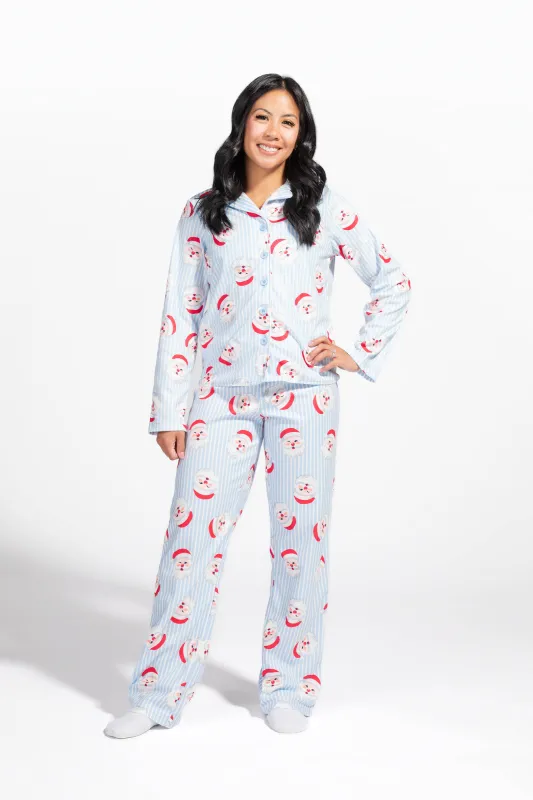 Womens Fammy Jammies Santa Flannel Pajama Set sold by Urban Planet
