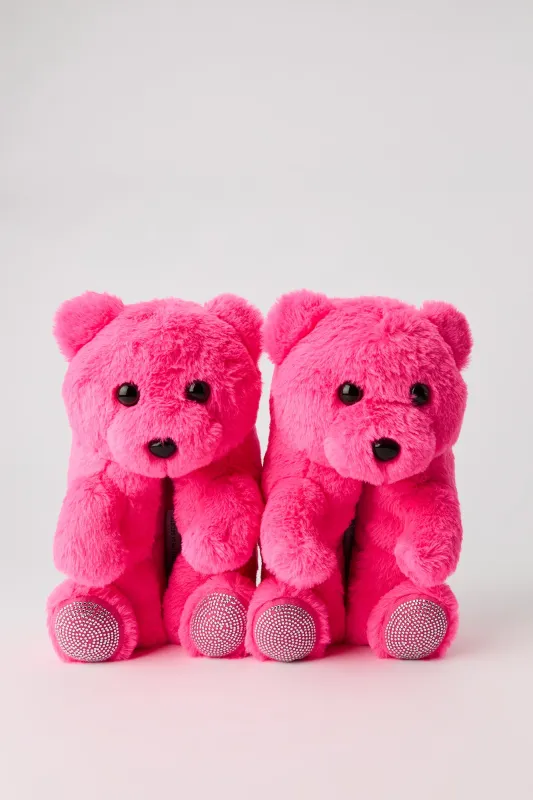 Teddy Bear Rhinestone Slippers sold by Urban Planet