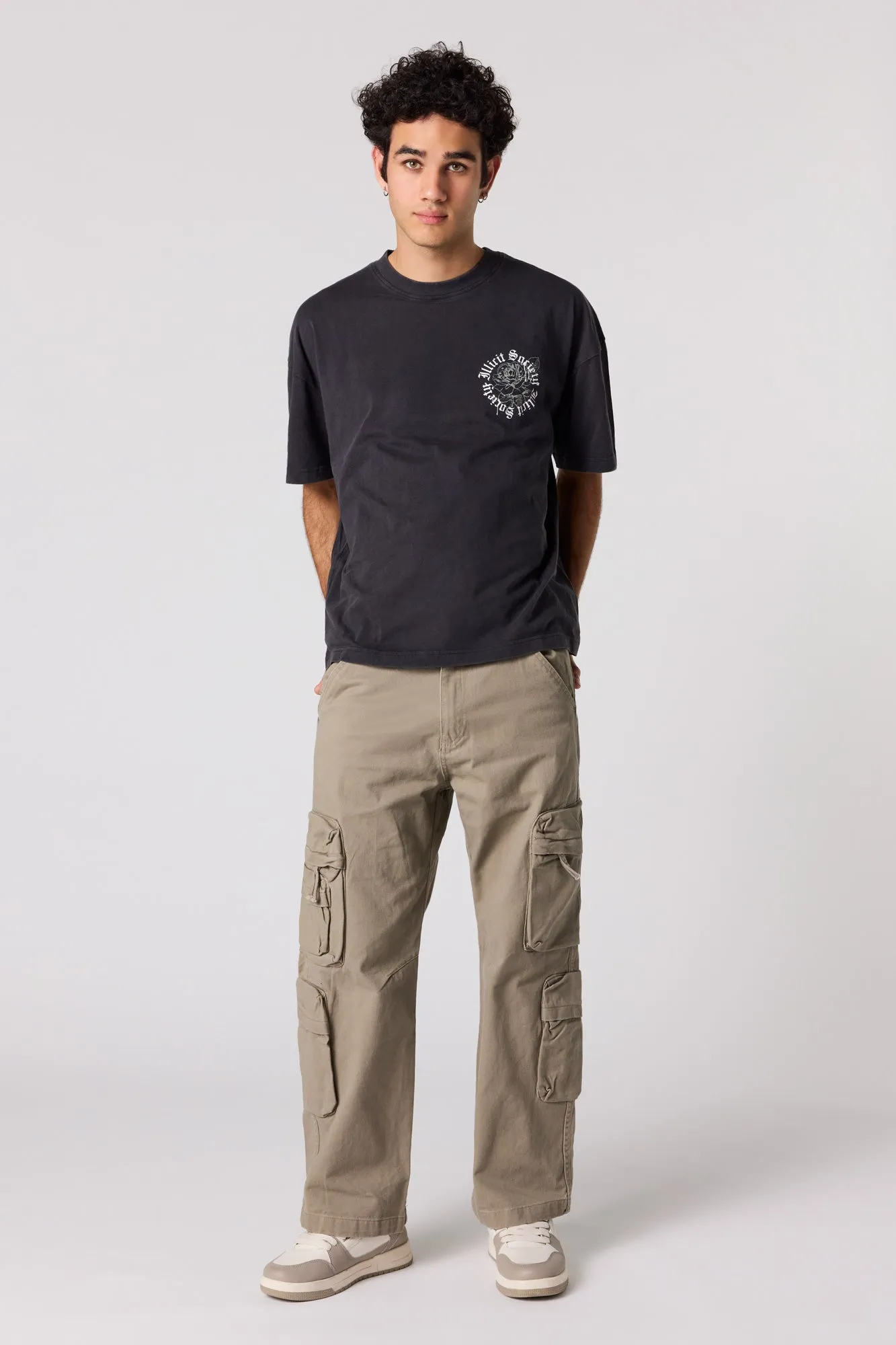 Rose Graphic Relaxed T-Shirt sold by Urban Planet product image thumbnail 3