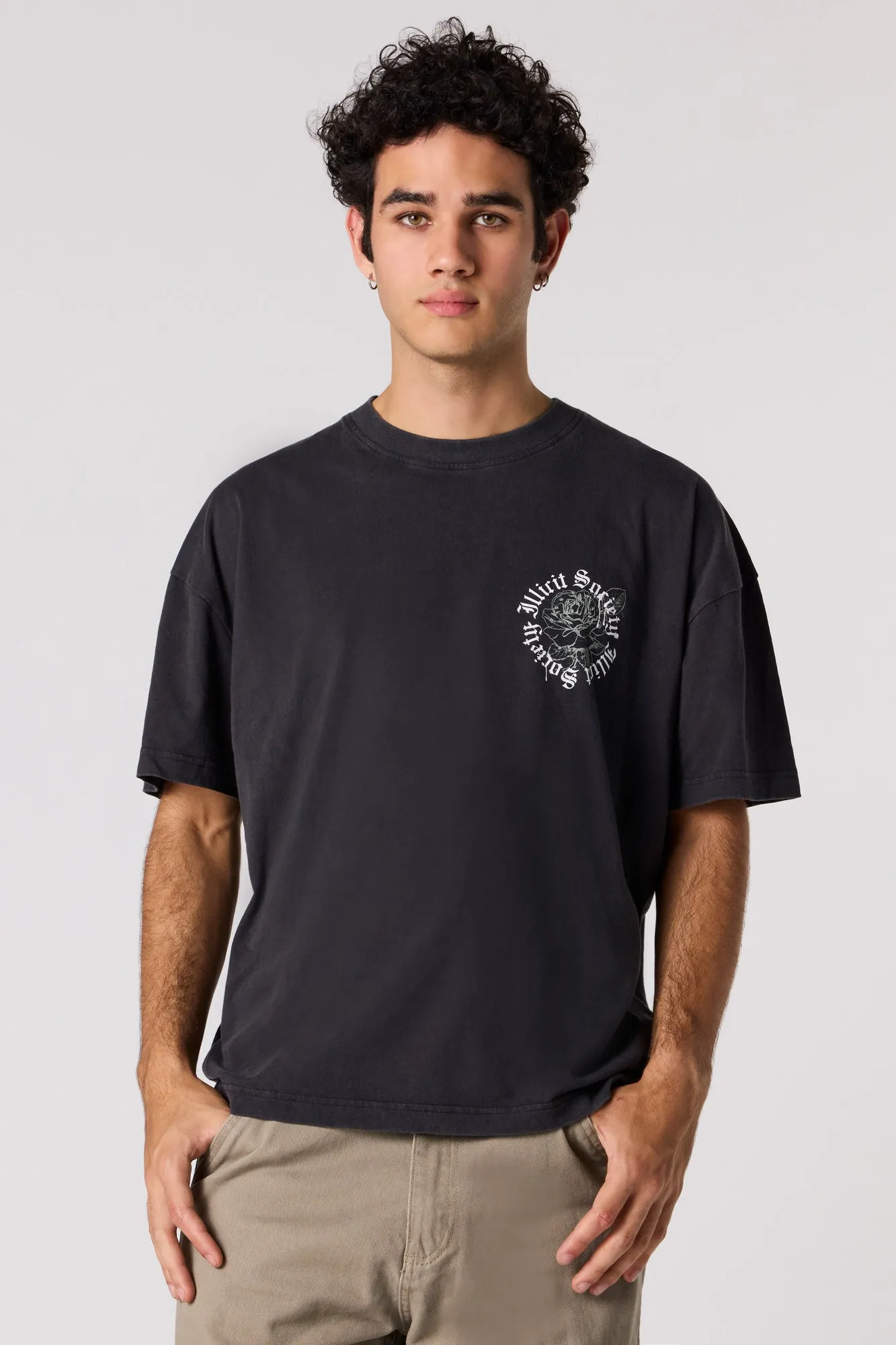 Rose Graphic Relaxed T-Shirt sold by Urban Planet product image thumbnail 2