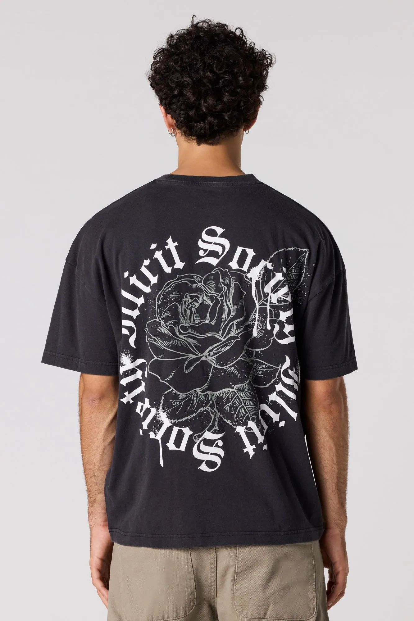 Rose Graphic Relaxed T-Shirt sold by Urban Planet