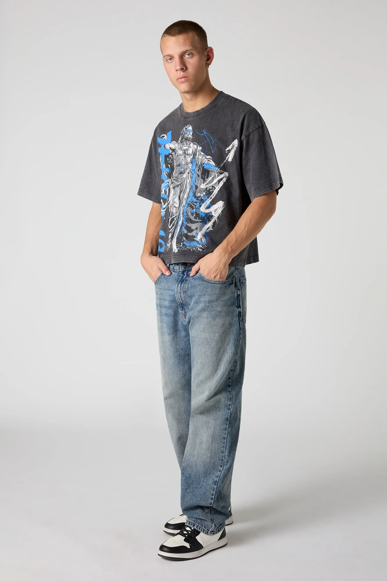 Official Graphic Washed Boxy T-Shirt sold by Urban Planet product image thumbnail 3