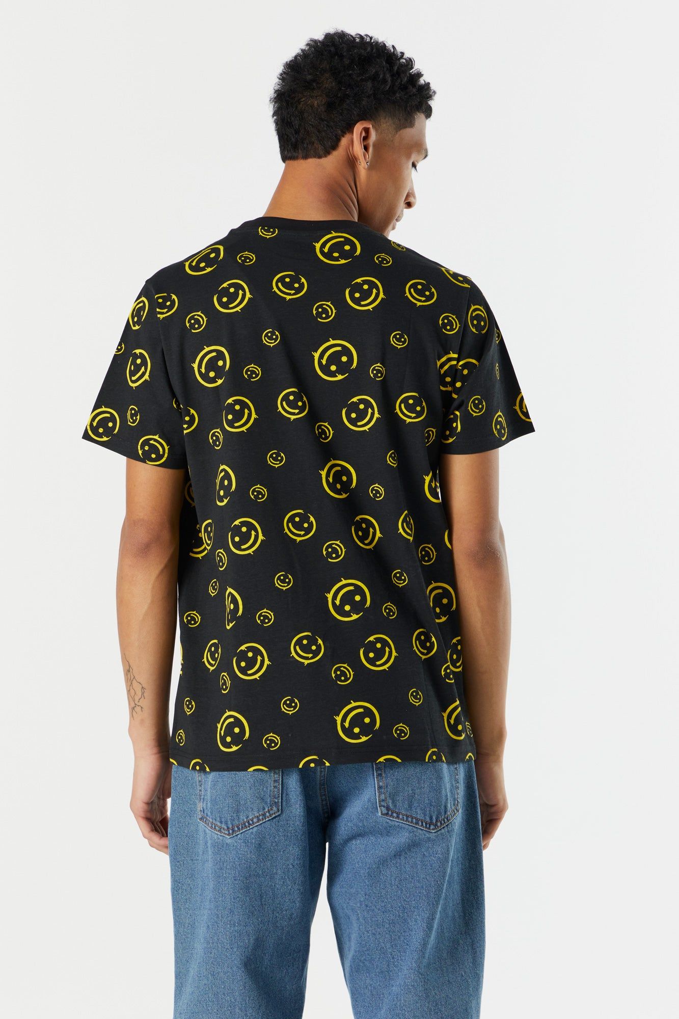 T-shirt noir à imprimé Smiley sold by Urban Planet product image thumbnail 2