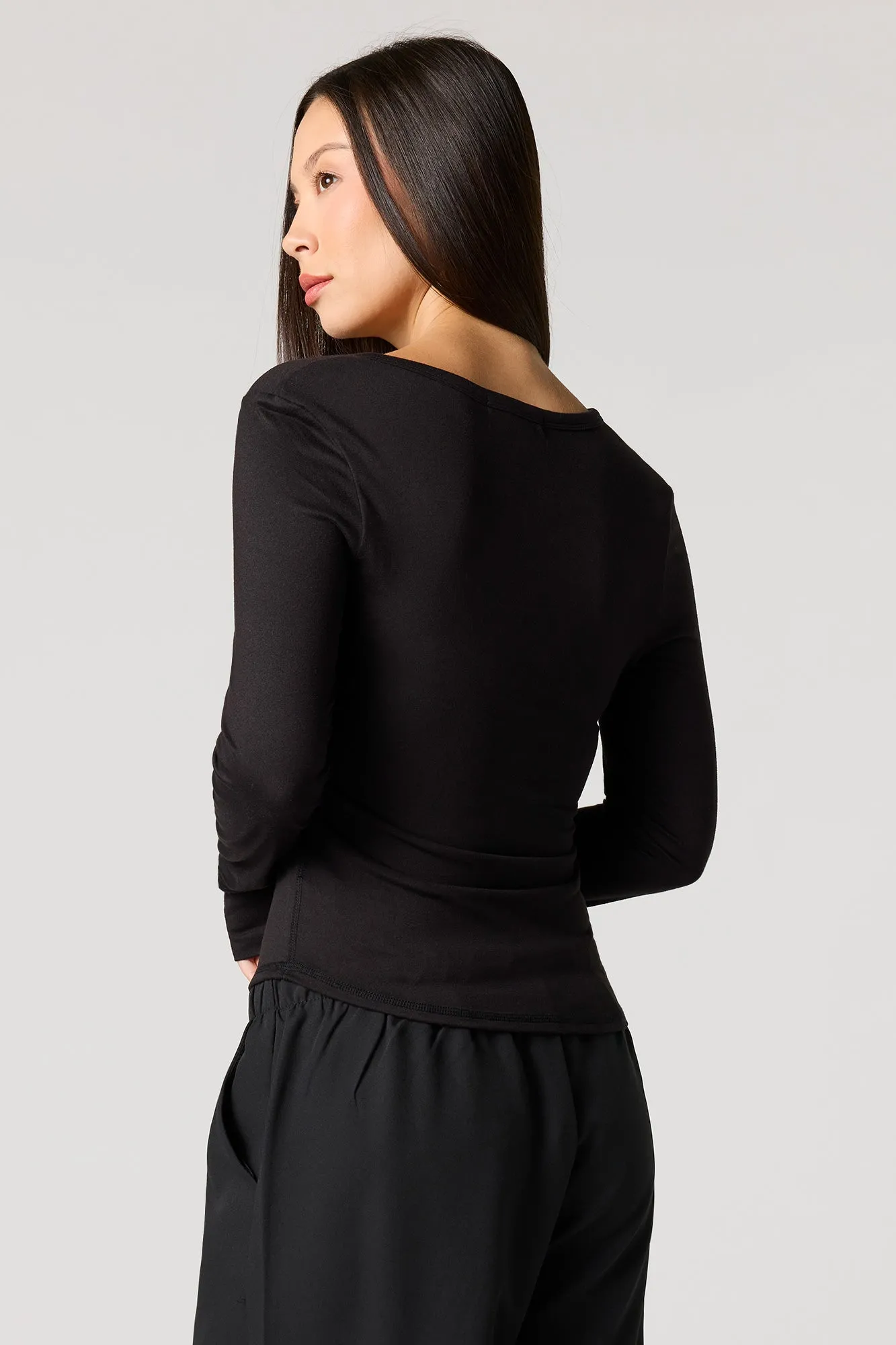 Long Sleeve Buttoned Top sold by Urban Planet product image thumbnail 5