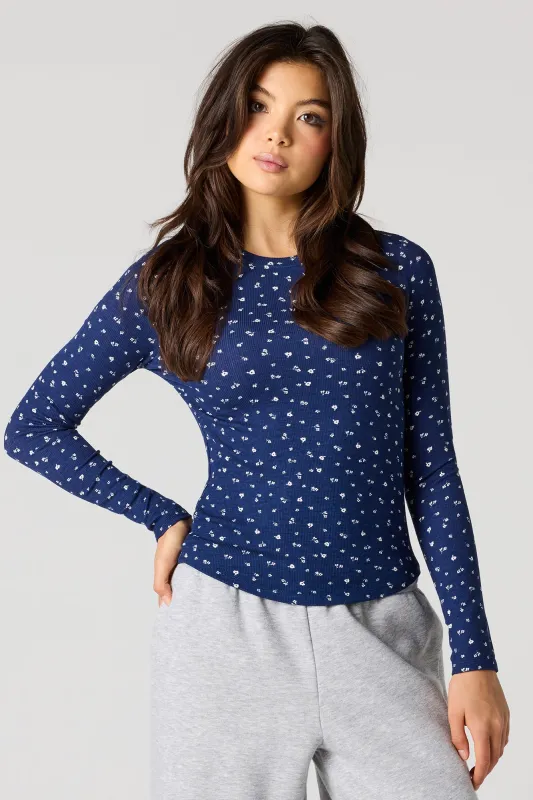 Ribbed Classic Long Sleeve Top sold by Urban Planet