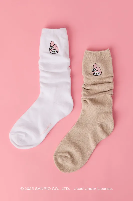 My Melody™ Embroidered Slouchy Socks sold by Urban Planet