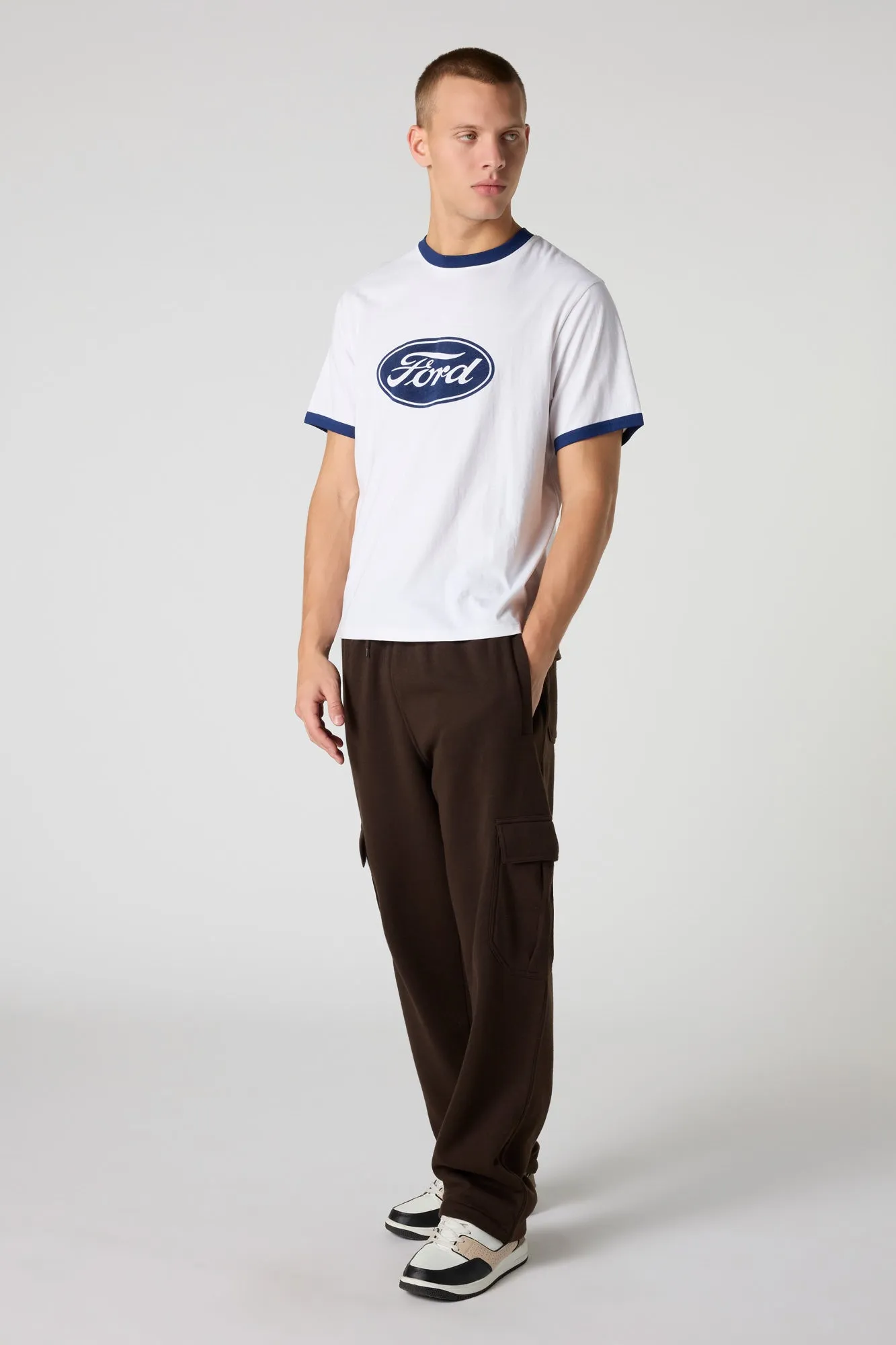 Ford Flocked Print T-Shirt sold by Urban Planet product image thumbnail 3