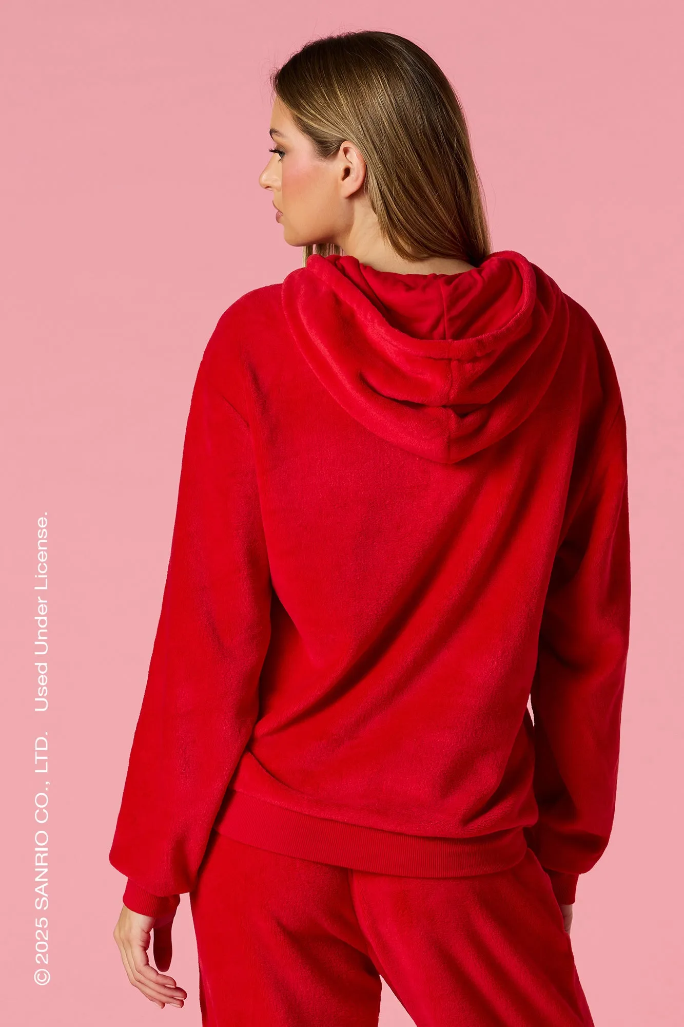 Hello Kitty® Holiday Embroidered Plush Hoodie sold by Urban Planet product image thumbnail 5