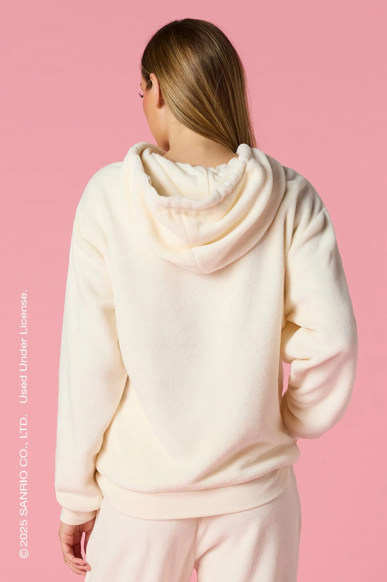 Hello Kitty® Holiday Embroidered Plush Hoodie sold by Urban Planet product image thumbnail 2