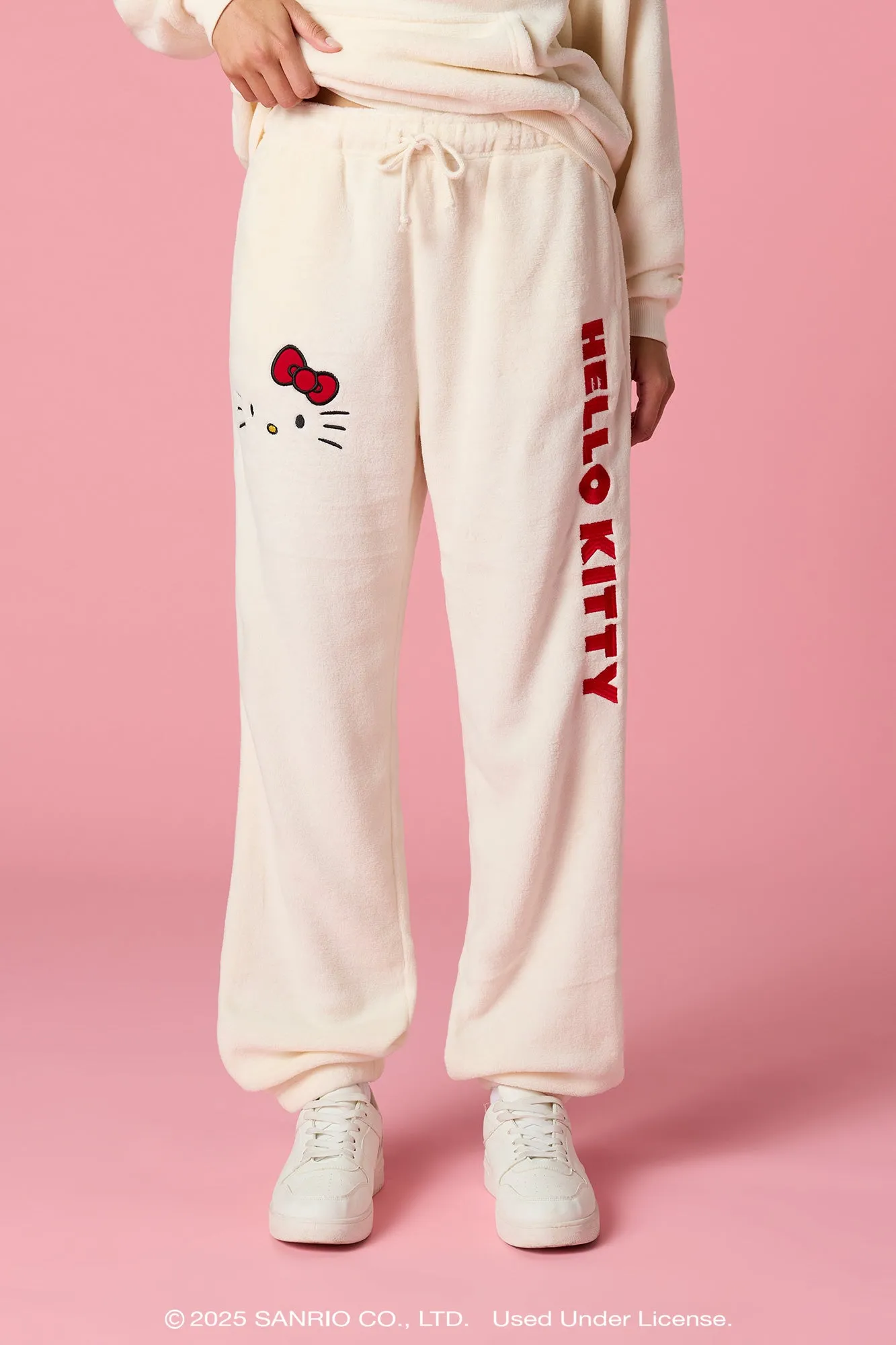 Hello Kitty® Holiday Embroidered Plush Jogger sold by Urban Planet product image thumbnail 2