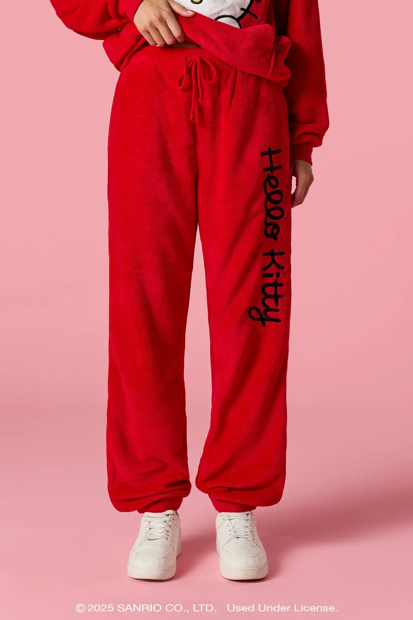Hello Kitty® Holiday Embroidered Plush Jogger sold by Urban Planet product image thumbnail 5