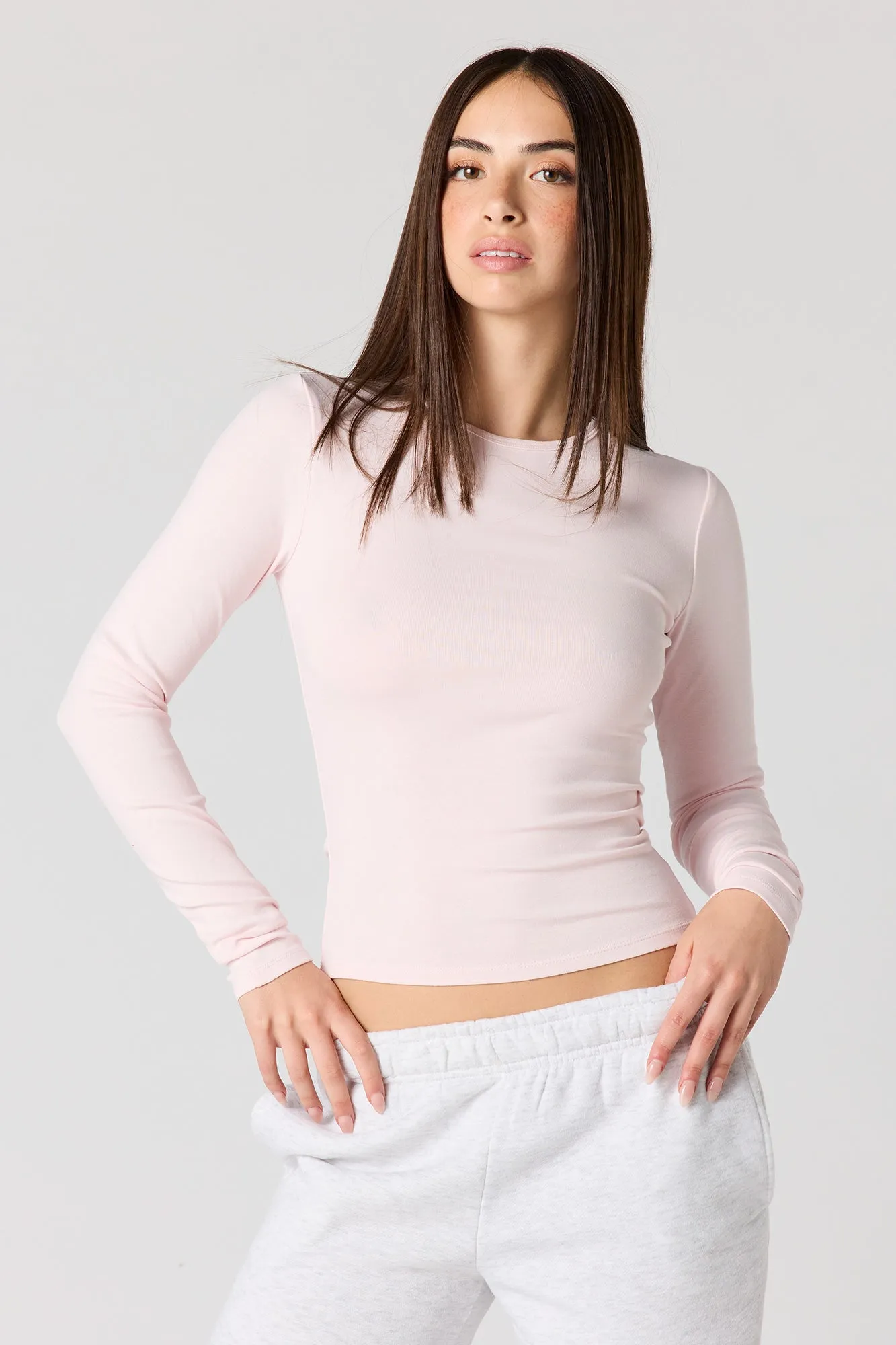 Classic Ribbed Long Sleeve Top sold by Urban Planet