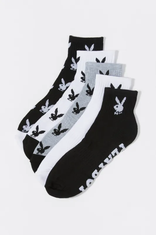Playboy Print Ankle Socks (5 Pack) made by Urban Planet