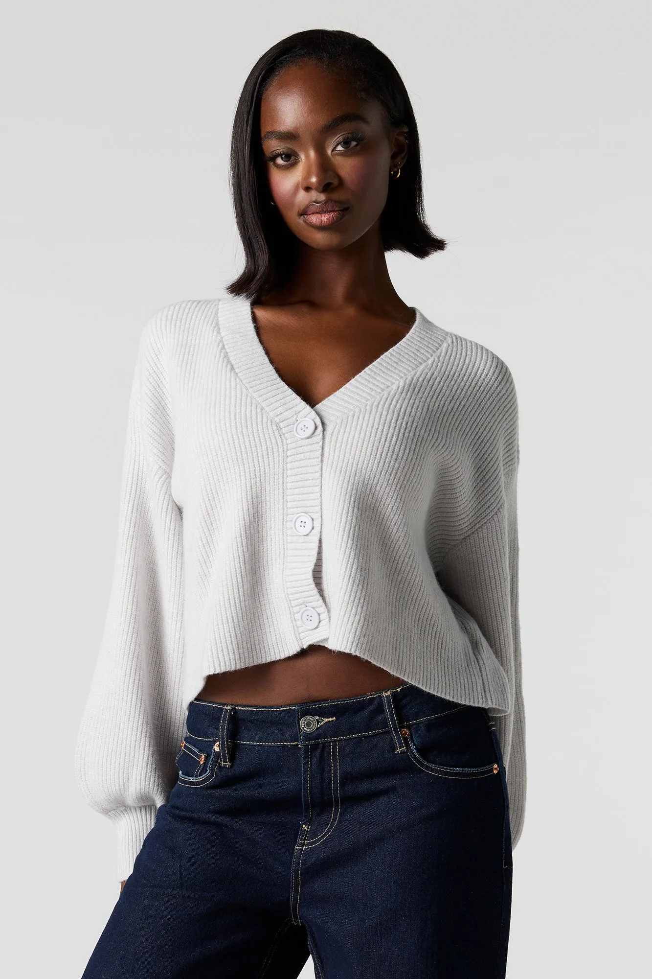 Mossy Knit Button-Up Cardigan sold by Urban Planet product image thumbnail 5