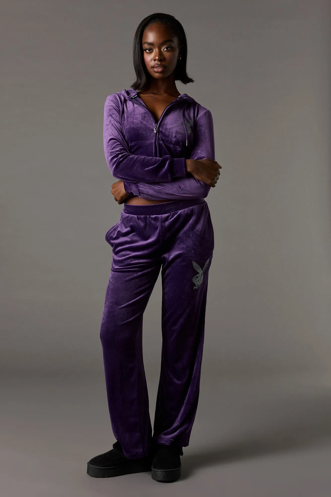 Playboy Rhinestone Velour Sweatpant sold by Urban Planet product image thumbnail 5